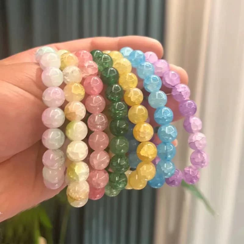Moda cristallo rosa quarzo pietra naturale braccialetto elastico Reiki guarigione energia filo braccialetti gioielli perline amanti donna regalo