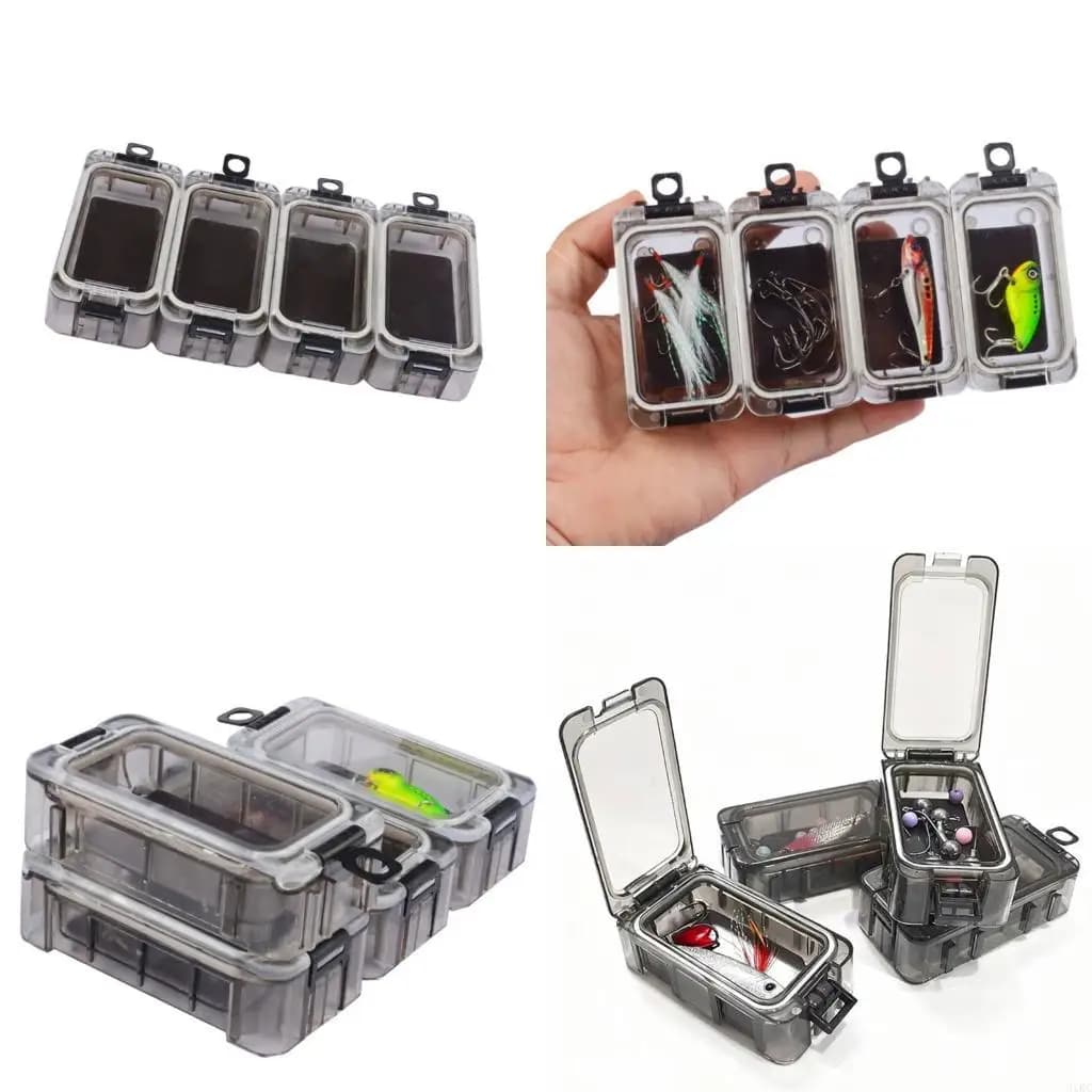 1/4 pezzi scatola per accessori da pesca luminosa scatola per attrezzatura portatile impermeabile organizzatori scatola per in