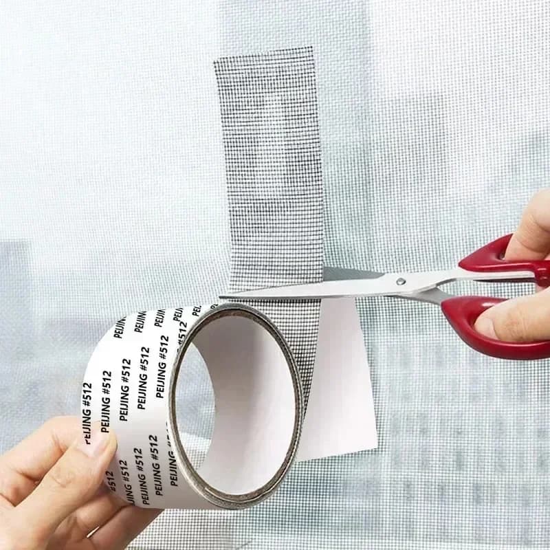 1 Roll Window Screen Repair Tape Self Adhesive Mesh Tape Net Broken Holes Repairing Fix Patch Anti Insect Mosquito Window Door