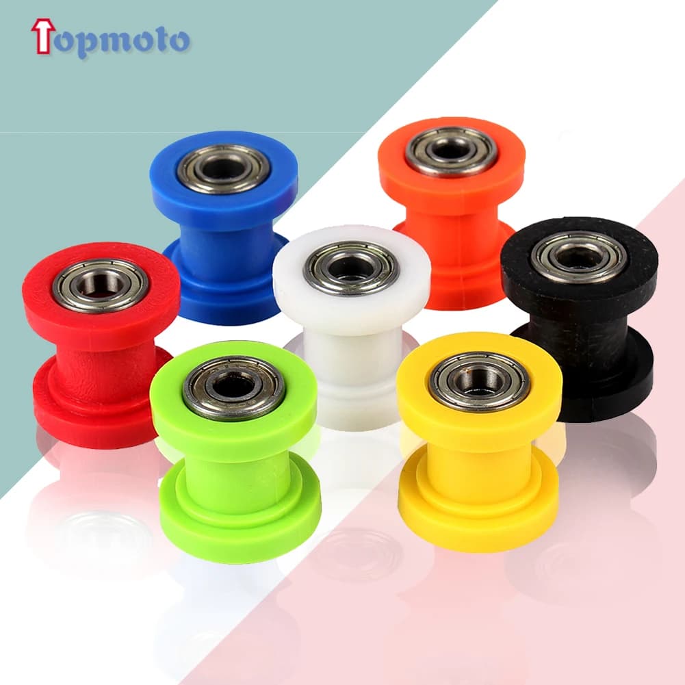 Moto 8/10mm Catena di Trasmissione Rullo Puleggia Ruota Slider Tenditore Ruota GuidaPer Enduro Motocross Pit Dirt Bike ATV CRF CR XR