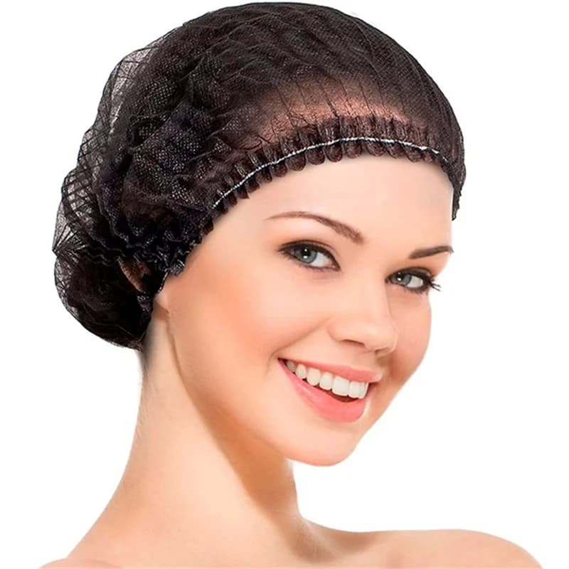 100PCS Use And Drop Bouffant Caps 21 inch Hair Retines Elastic Dust Cover Headphones For Hair To Serve Shower Bath Shower Hotel Beauty