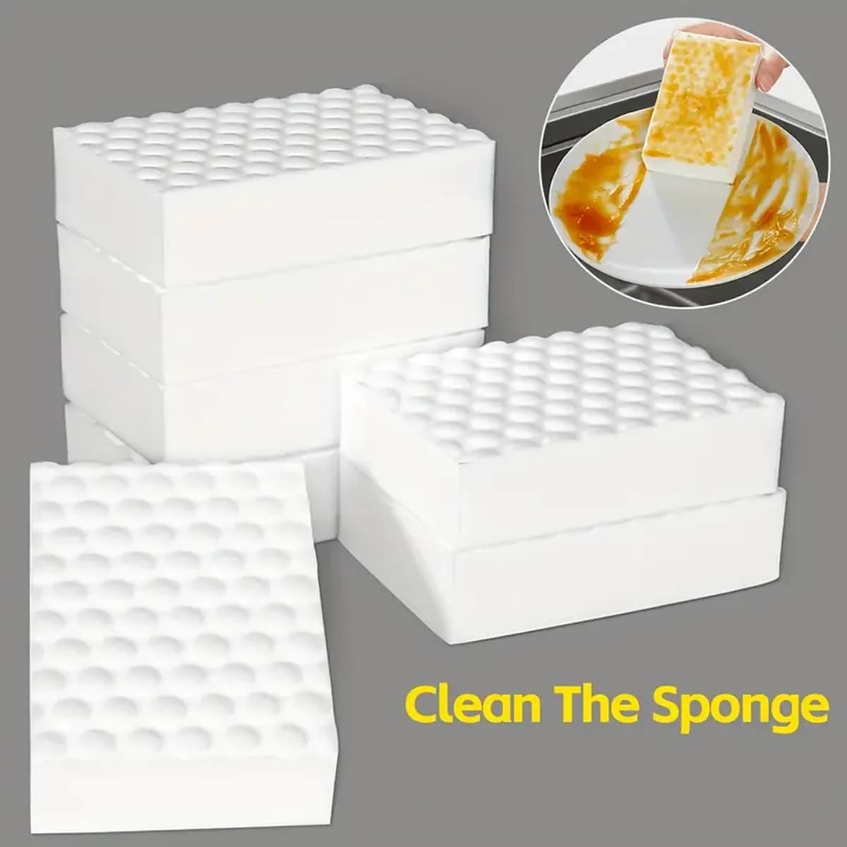 Gomma magica per spugna per pulizia, tamponi per pulizia in schiuma, spugne multifunzionali per piatti da cucina per la pulizia della casa, blocco nano spugna