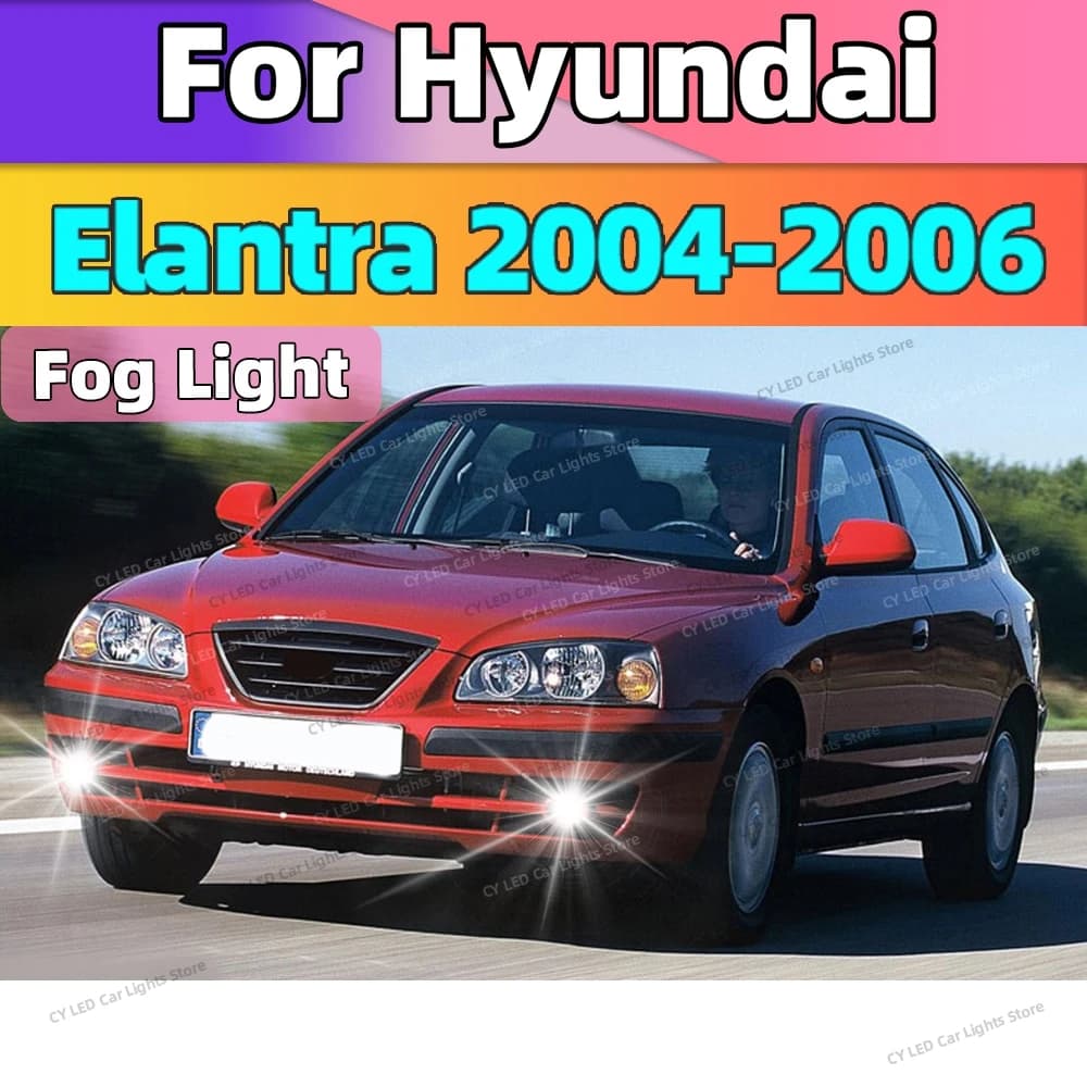 2X LED Auto Lampadina Anteriore Fendinebbia 20000LM Ultra Luminoso Antiriflesso Plug and Play Per Hyundai Elantra 2004 2005 2006