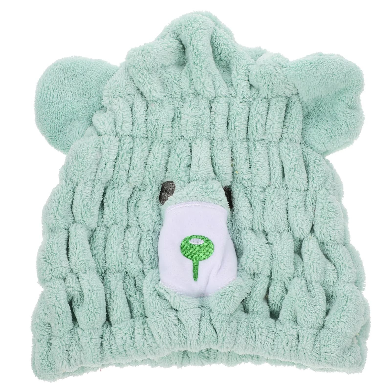 Asciugacapelli per Bambini in Pile Corallo, Asciugamano Assorbente ad Asciugatura Rapida, Morbido e Confortevole, Facile da Indossare, Design Orsetto Carino, Ideale per Viaggi