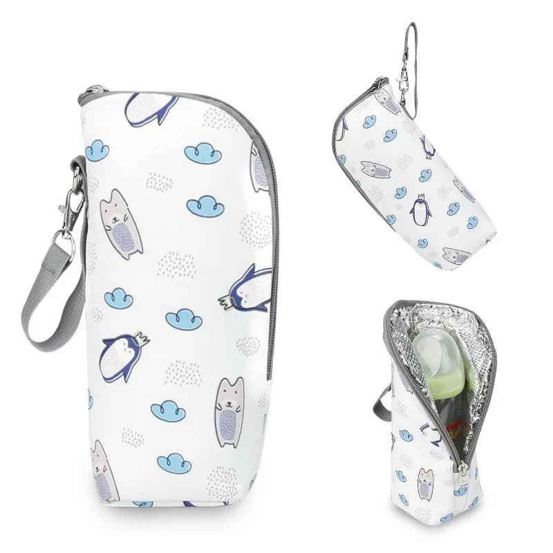 Borsa per biberon portatile con isolamento termico con foglio di alluminio Custodia per portabottiglie per latte per bambini per accessori per borse per pannolini per tenere al caldo