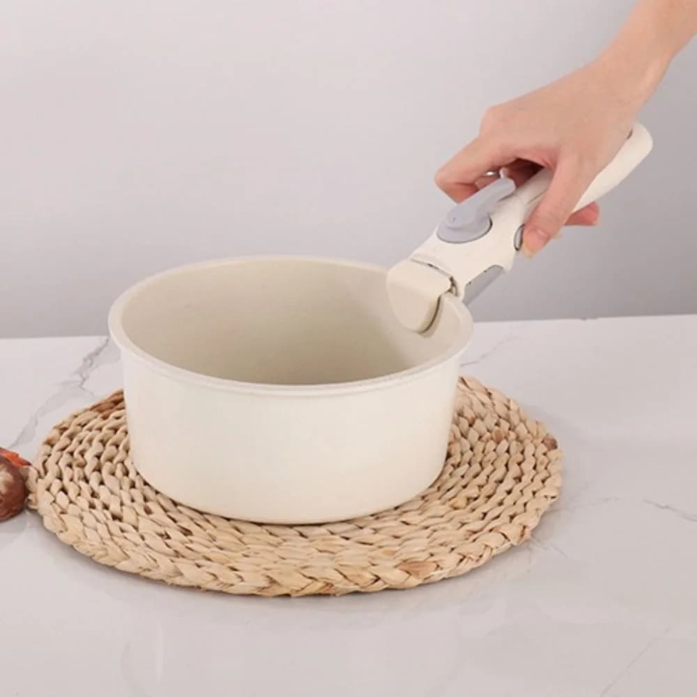 Anti-Scalding Detachable Pan Handle Knob-style Buckle Heat-resistant Pot Replacement Clip Handle Ergonomic Frying Pan Handle