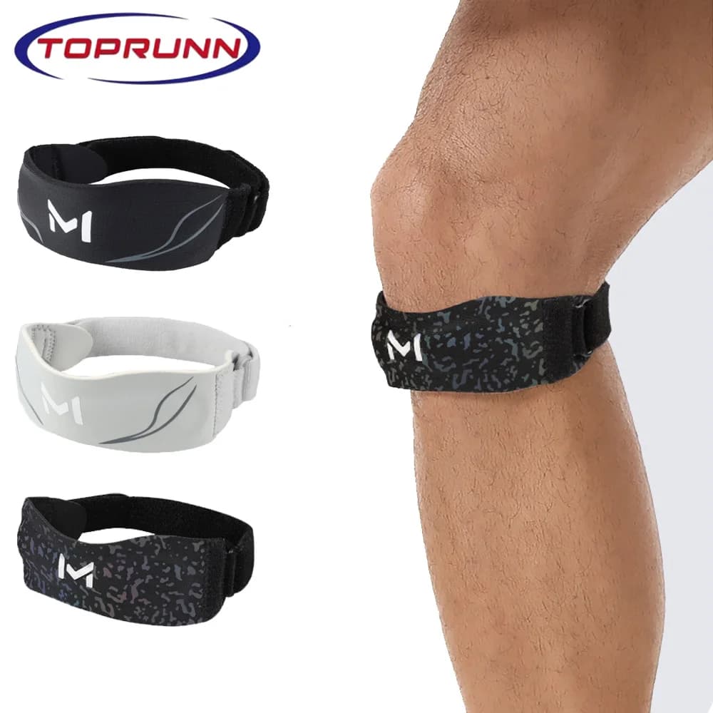 Supporto per Ginocchio 1 Pezzo - Sollievo dal Dolore e Stabilizzatore del Tendine Rotuleo, Ideale per Corsa, Escursionismo, Ginocchio da Salterino, con Cinghia Regolabile