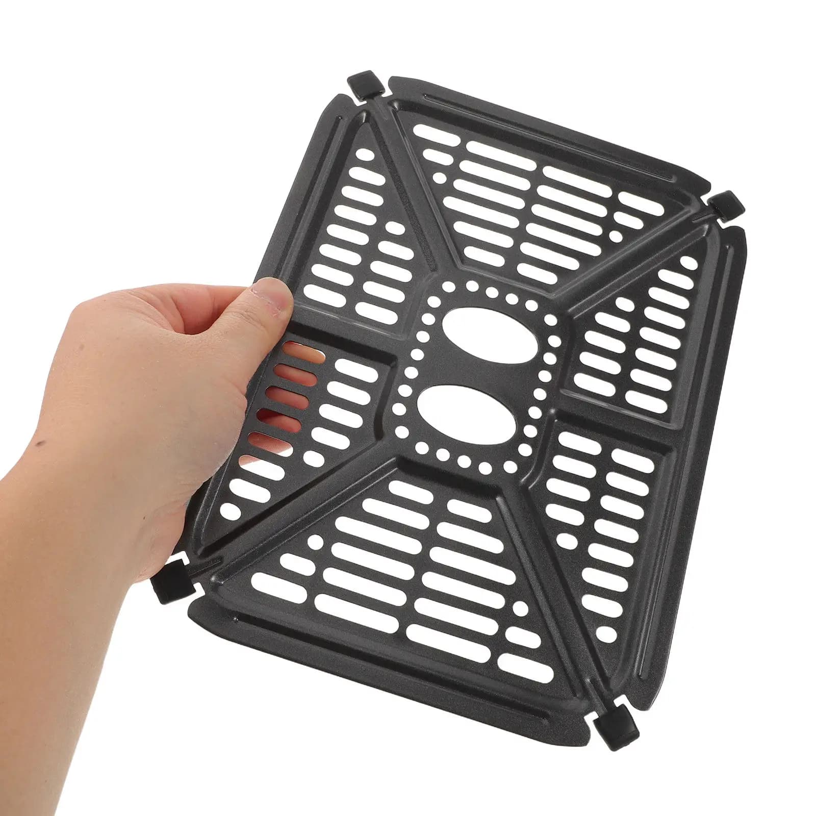 Air Fryer Crisper Tray Nonstick Replacement Grill Pan Bbq Cooking Tray 22x15cm for French Fries Pizza Steak Cooking Accessories
