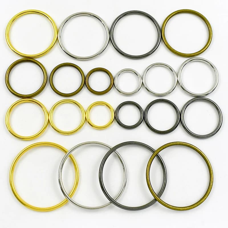10/20 Pz 20-50mm Meetee Metallo O Anello Fibbia Tessitura Cinghia di Regolazione Chiusura Collare di Cane Collegare Loop Gancio Accessori Hardware FAI DA TE