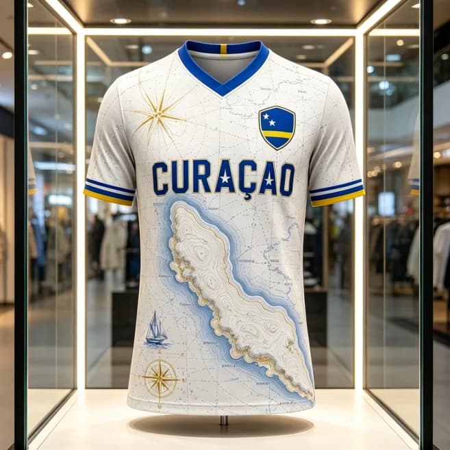2026 Curacao Themed Fan Suit for Sports, Leisure, Comfortable, Breathable, Quick Drying Men's Parent-child T-shirt