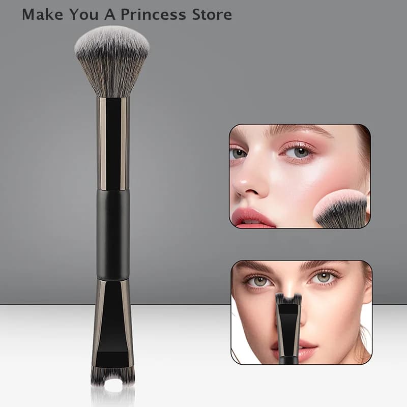 Nose Contour U-Shaped Makeup Brush For Sculpting And Defining Double Head Foundation Highlighter Brush Nose Shadow Brush