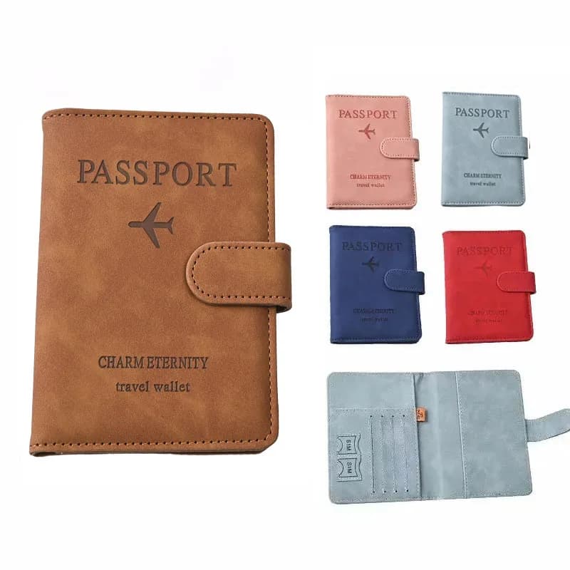 Custodia per passaporto unisex Donna Uomo Passaporto Porta carte di credito Custodia per biglietti da visita in pelle PU Portafoglio per passaporto Borsa da viaggio