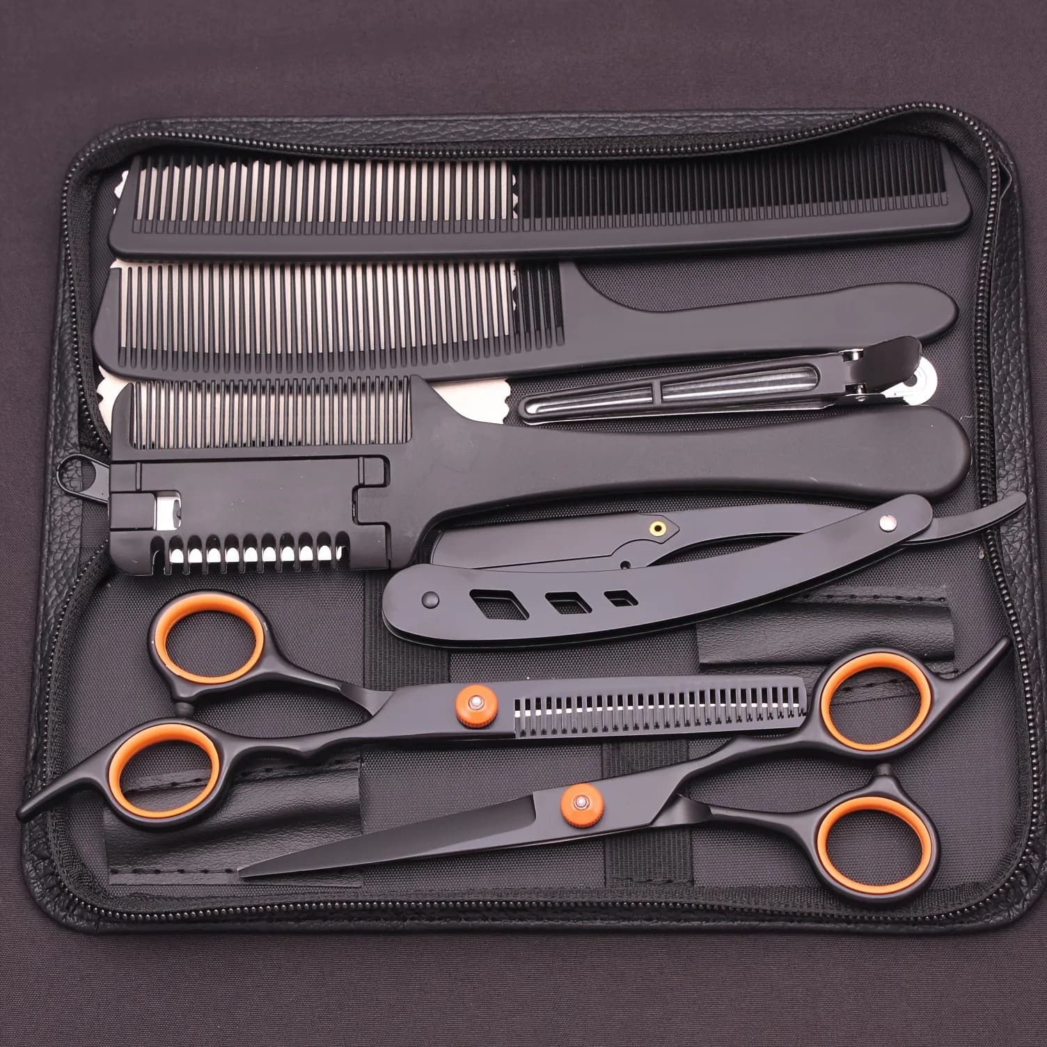 Forbici per capelli da 6,0 pollici Cesoie da taglio professionali Diradamento Parrucchiere Set per taglio di capelli Salone Barbiere e casa