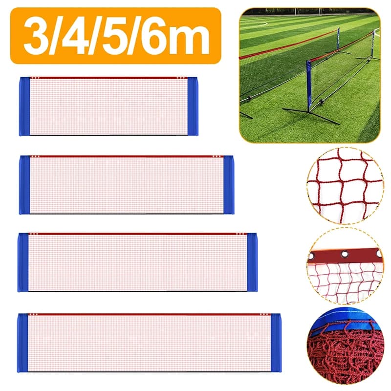 Rete Professionale per Badminton e Pallavolo 3.1/4.1/5.1/6.1m, Facile da Montare, Rete da Tennis per Esterni