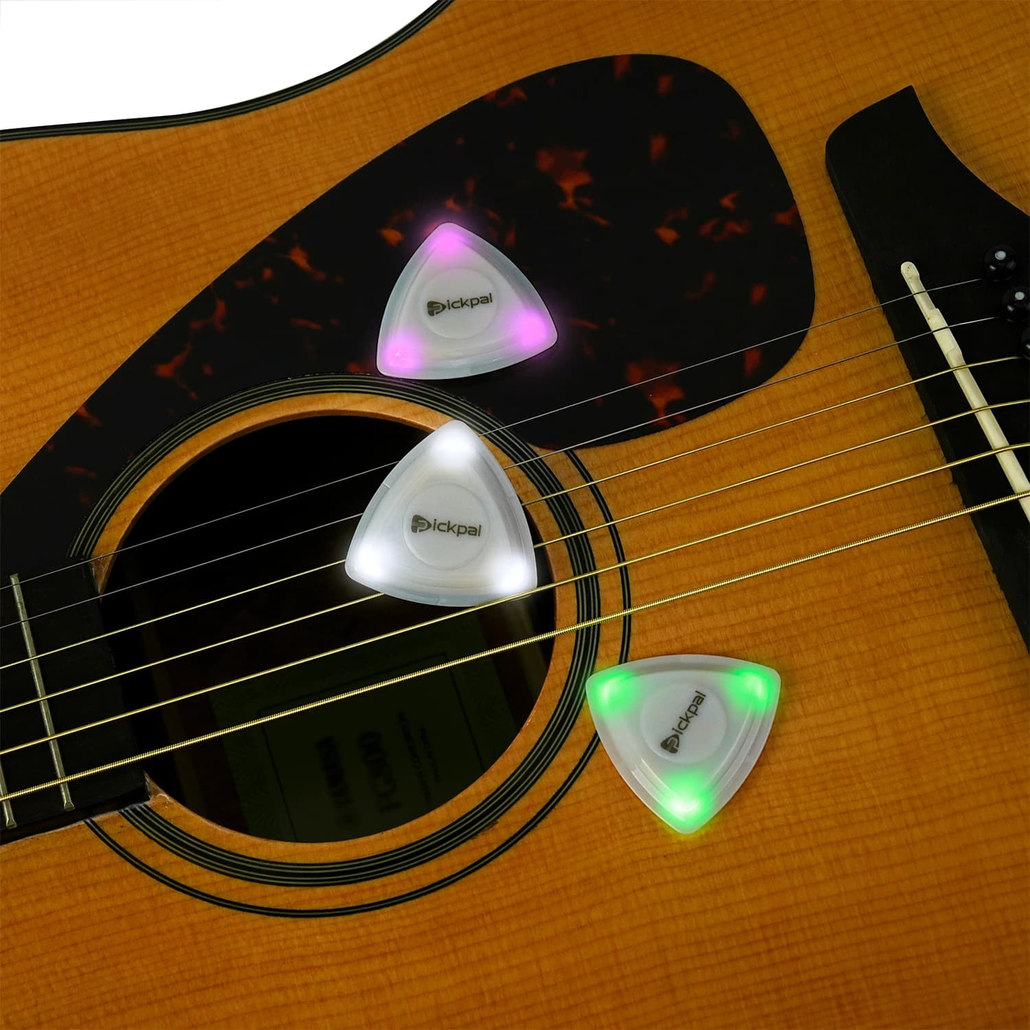 Plettro luminoso per chitarra Touch LED Plettro per chitarra incandescente Strumento musicale a corde Plettro luminoso per chitarristi elettrici bassi