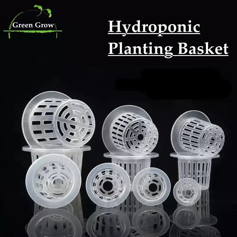 10Pcs White Hydroponic Soilless Mesh Basket Plant Grow Pots for Veg Herb Sponge Tray Aeroponic Nursery Planter Clone Cup