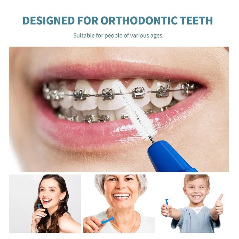 Confezione da 20 Spazzolini Interdentali Portatili per la Pulizia dei Denti, Igiene Orale, Facilita la Pulizia dei Denti