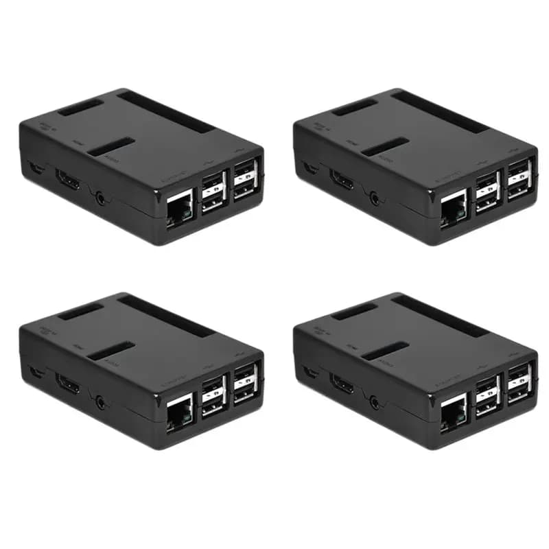 Exquisite-4X for Raspberry Pi 3 Model B case, protective case for Raspberry Pi 3 Model B NOT included (Black)