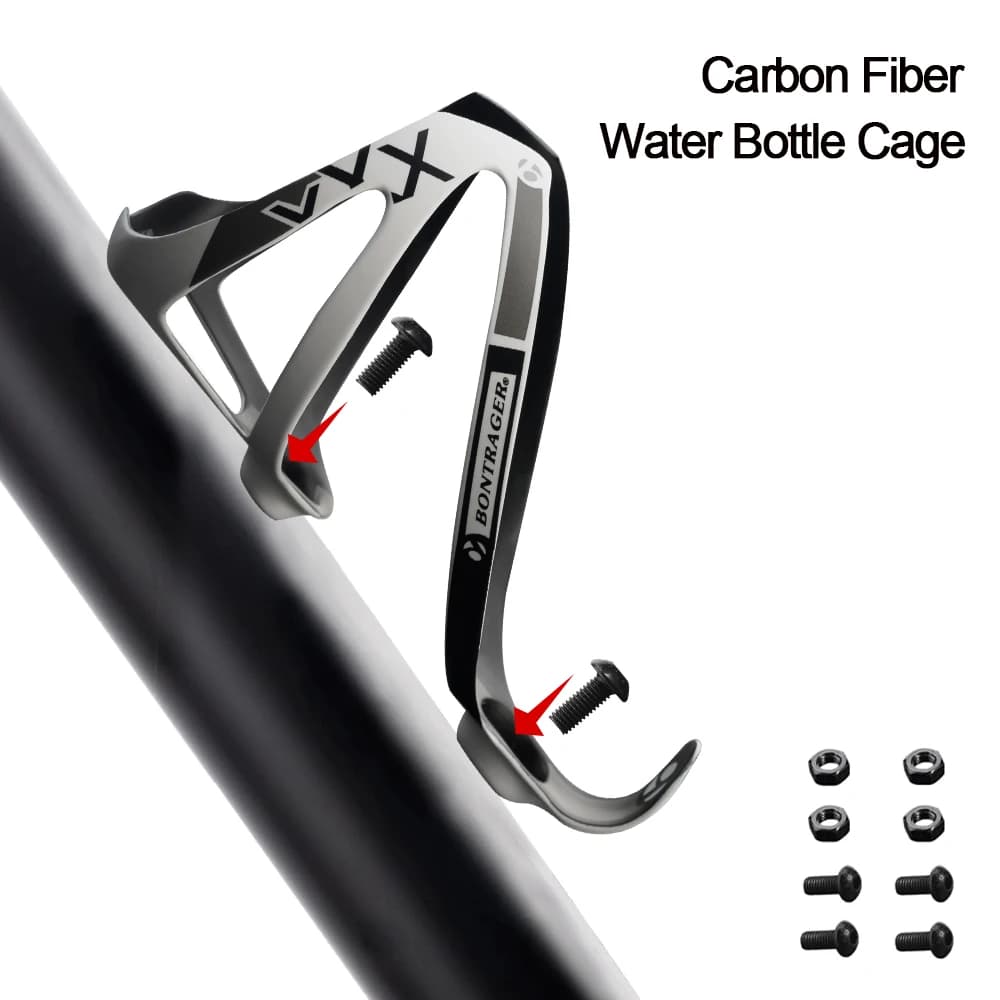 Ultra Lightweight Carbon Fiber Durable Bicycle Water Bottle Cage Road MTB Gravel Bike Water Bottle Holder Cages Matte Black 2PCS