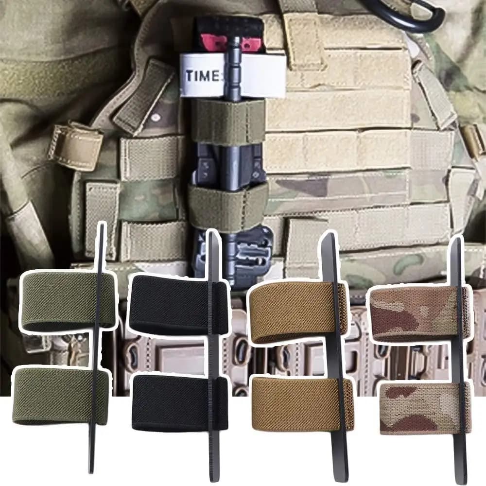 Porta Laccio Emostatico con Sistema MOLLE, Anello Elastico, Kit Trauma, Cinghia di Ritenzione, Custodia Comoda per Laccio Emostatico, Chiusura Rapida TQ SOF-T/C-A-T
