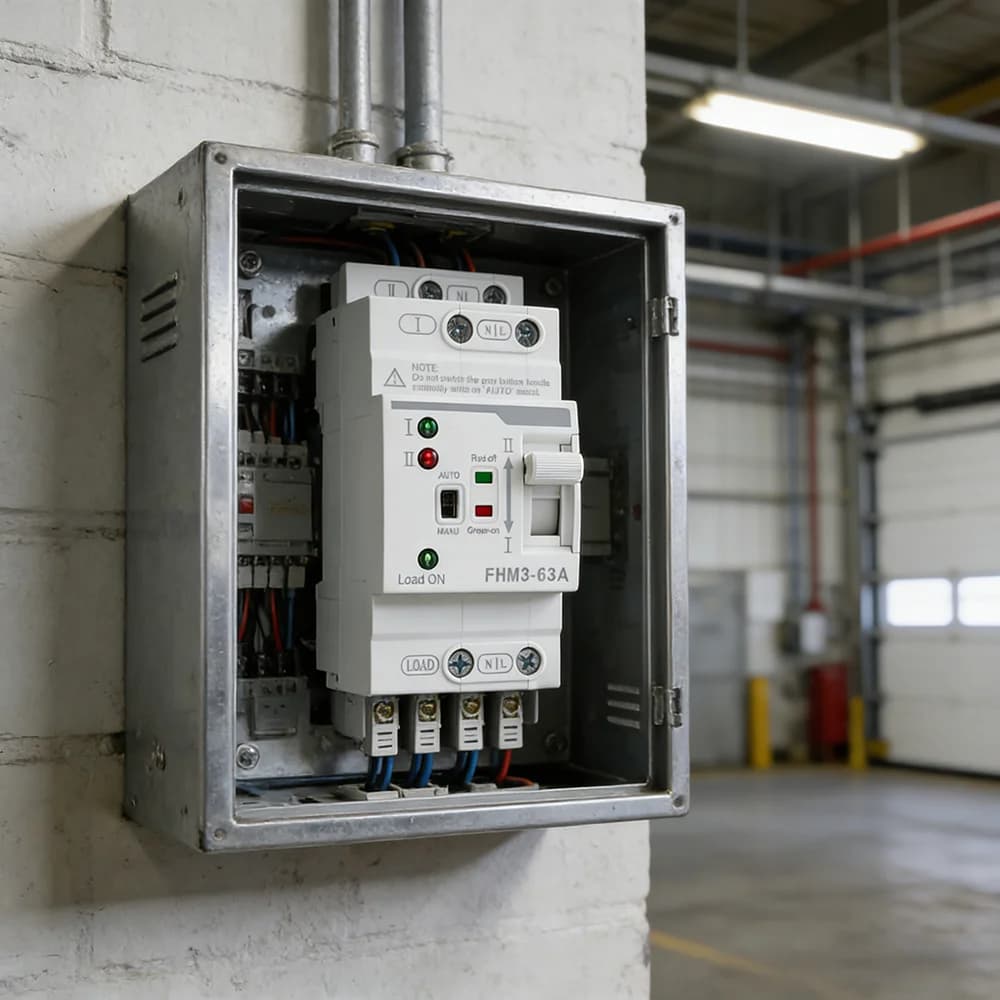 Automatic Transfer Switch Mini DEEXI G2R ATS 220V on DIN Guide, Double Powered Electric Selector, Continuous Power Supply 63A 110V