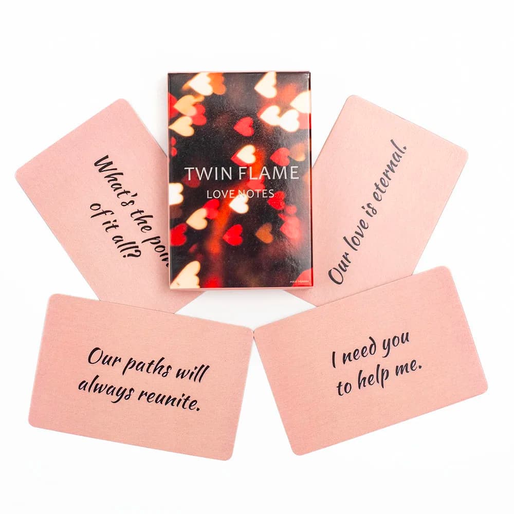 45 carte Oracle Twin Flame Love Notes - Mazzo di carte per la divinazione delle relazioni da 10,3×6 cm, gioco da tavolo per feste