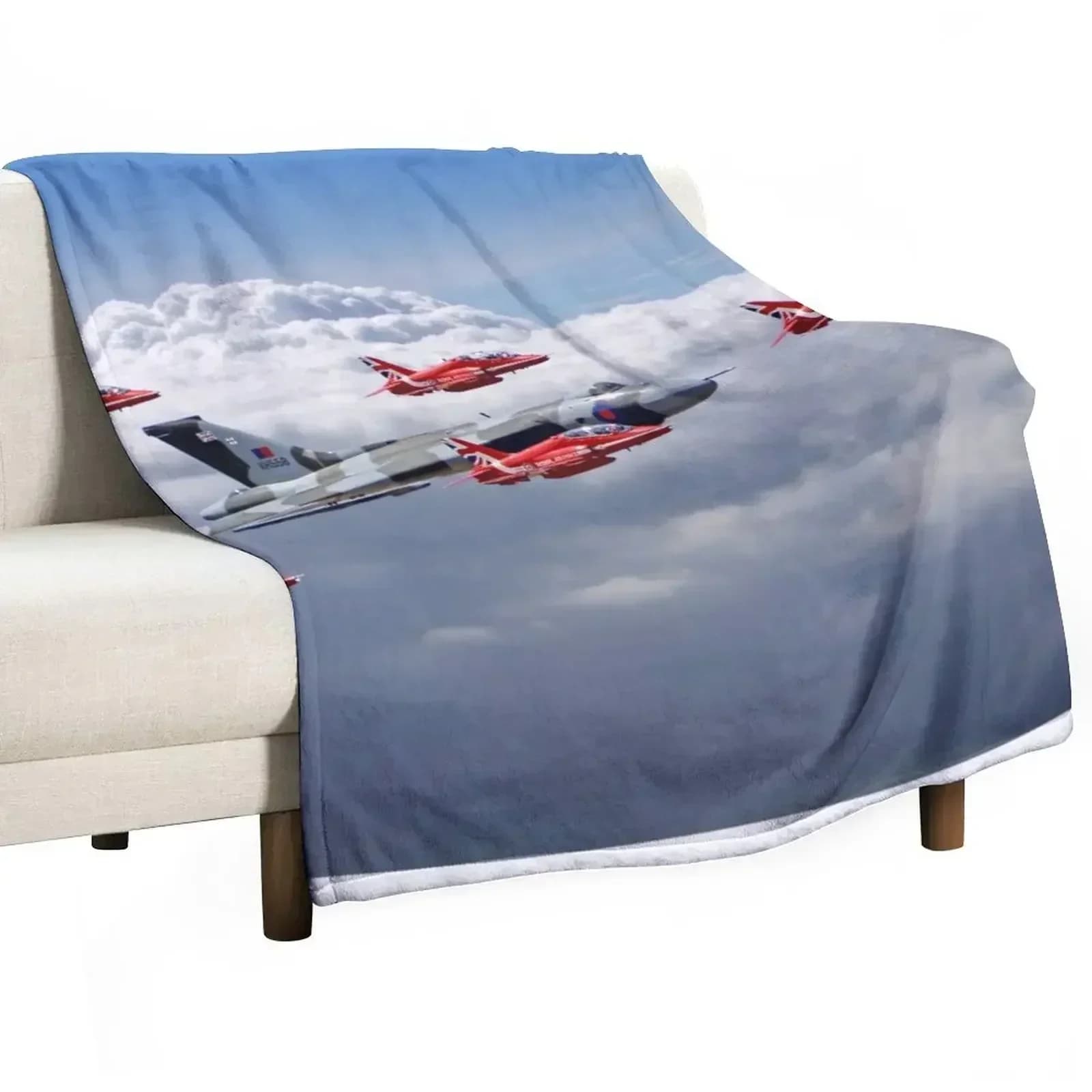 Ultimo volo di Final Vulcan con i Red Arrows - Coperta morbida in pile sherpa per l'inverno