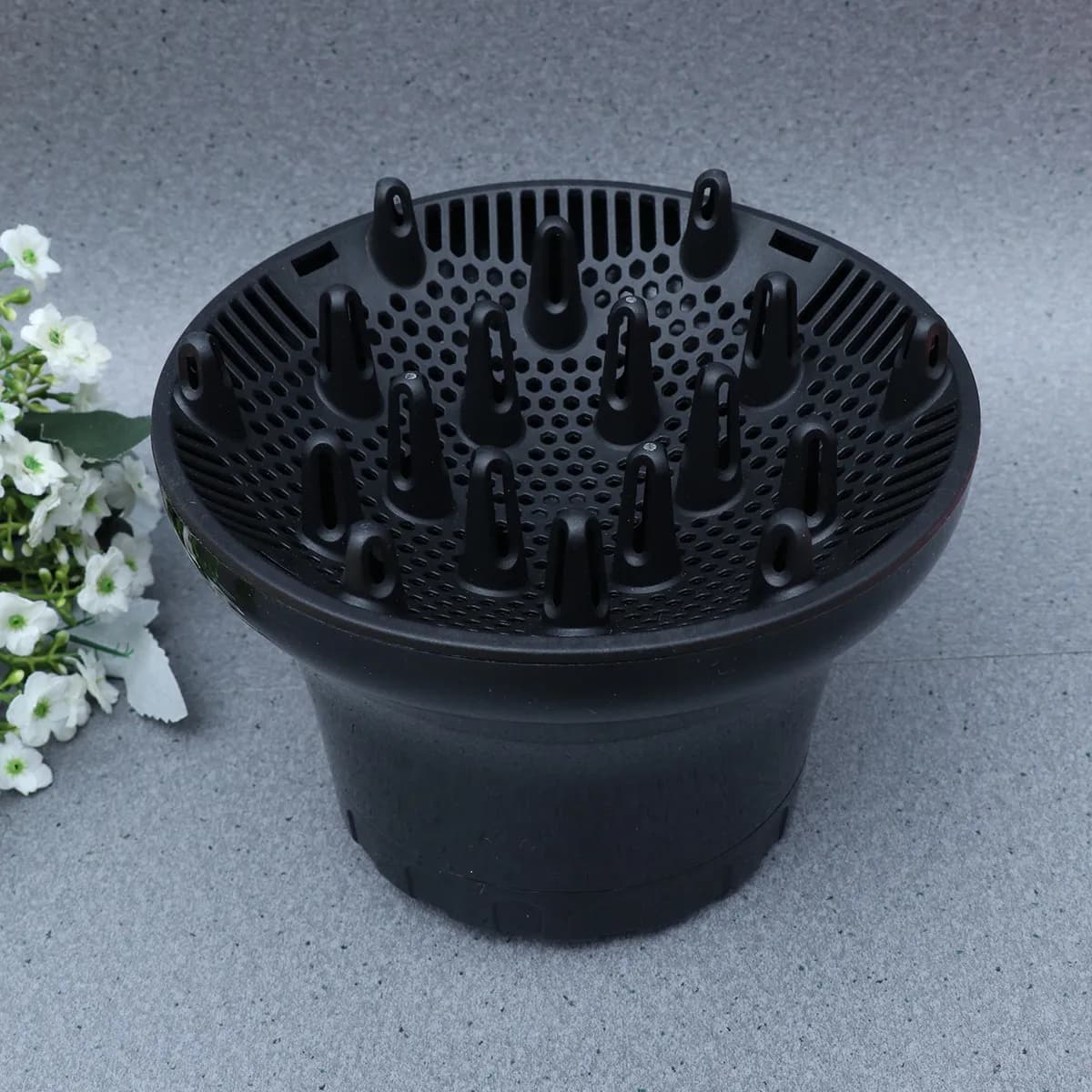 Diffusore Professionale per Asciugacapelli, Accessorio per Capelli Ricci e Ondulati, Universale Nero Compatibile con la Maggior Parte degli Asciugacapelli