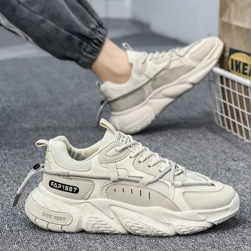 Men's Fashion Sneakers Spring Breathable Comfort Air cushion Running shoes Anti-slip wear-resistant walking shoes