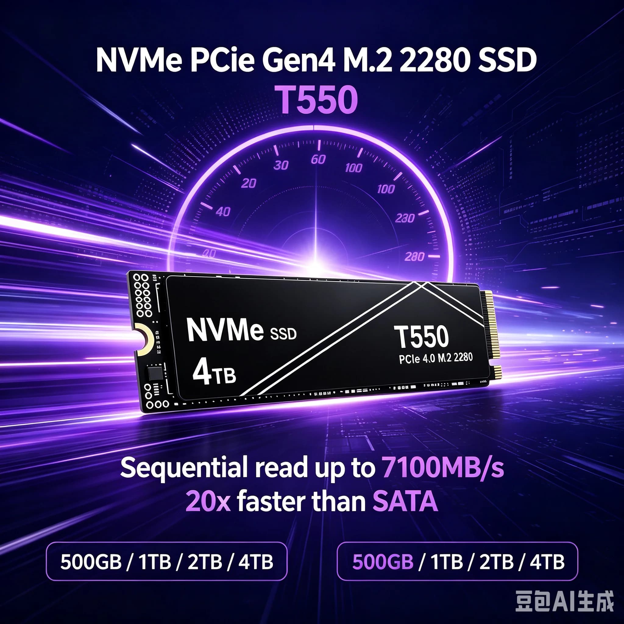 New T550 1TB 2TB 4TB NVMe PCIe Gen SSD Solid State Drives for Gaming Computer Laptop PS5