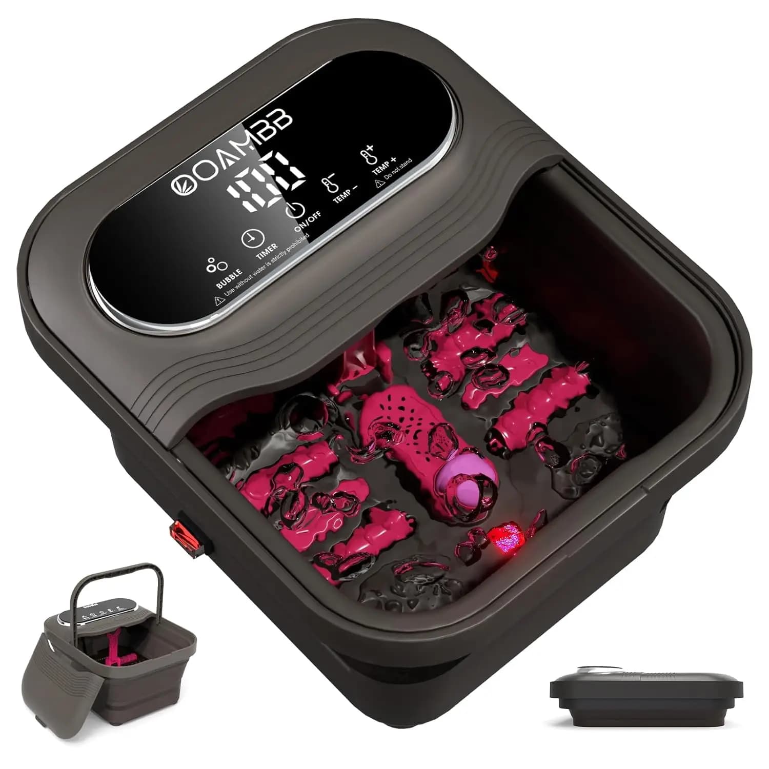 XL Folding Hydromassage with Heating, Air Throws, Temperature Control and Massaging Rollers - Touch Screen