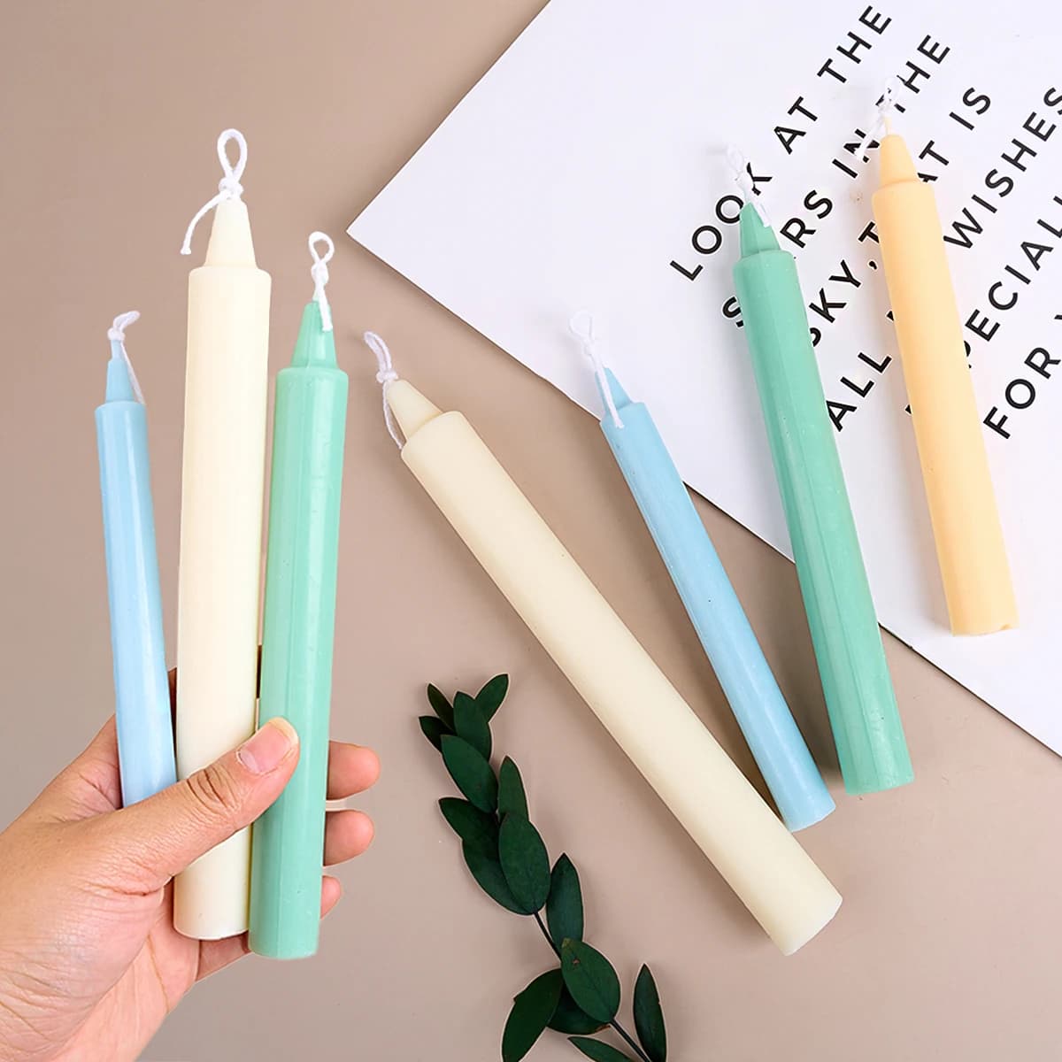 Stampo per candele in silicone con asta lunga formato S/M/L, stile semplice fai da te, bastoncino di cera aromatica, stampo per candele coniche, regali fatti a mano, decorazioni per la tavola di casa