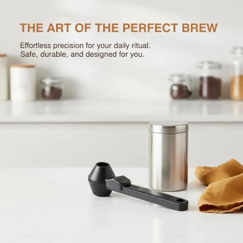 Non Spill Coffee Scoop Funnel Design For Protein Milk Powder Supplement Baking Kitchen Gadget