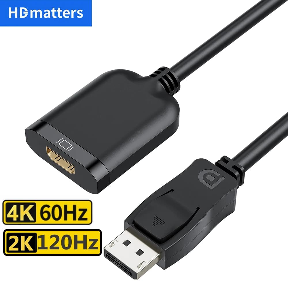 Adapter Cable from DisplayPort to HDMI 2.0 Converter from 4K 60Hz Display-Port DP to HDMI 4K 60Hz for portable PC adapter from HDTV DP to HDMI