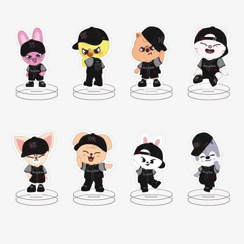 K-POP Stray Kids Nuovo Cartone Animato in Acrilico SKZOO Ornamento da Tavolo Bifacciale in Acrilico con Personaggi Felix Bangchan