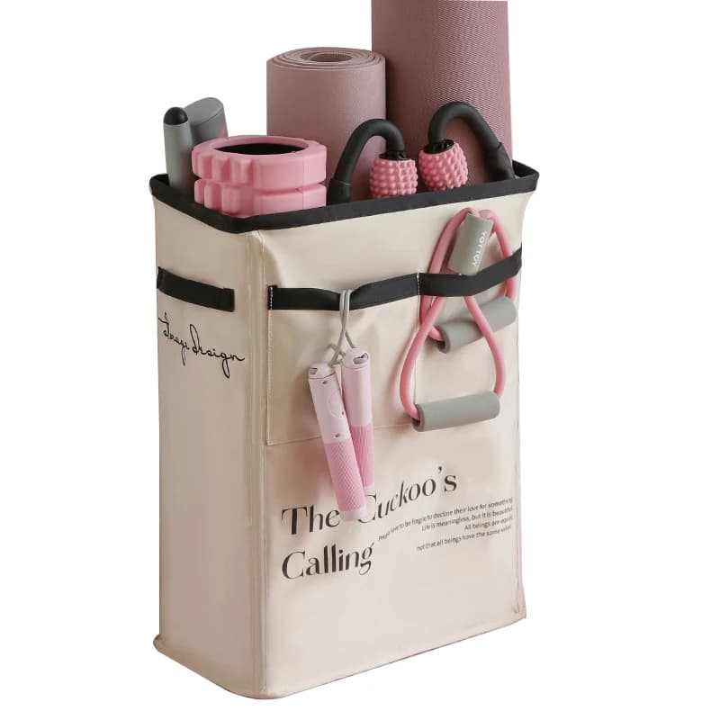 Home Gym Storage Rack for Foam Roller, Yoga Strap, Yoga Mats and Resistance Bands, Corner Storage Organizer for Equipment