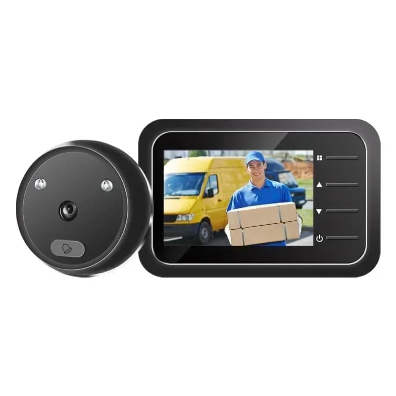 Videocamera per campanello spioncino Video-eye Auto Record anello elettronico vista notturna visualizzatore digitale per porte ingresso sicurezza domestica