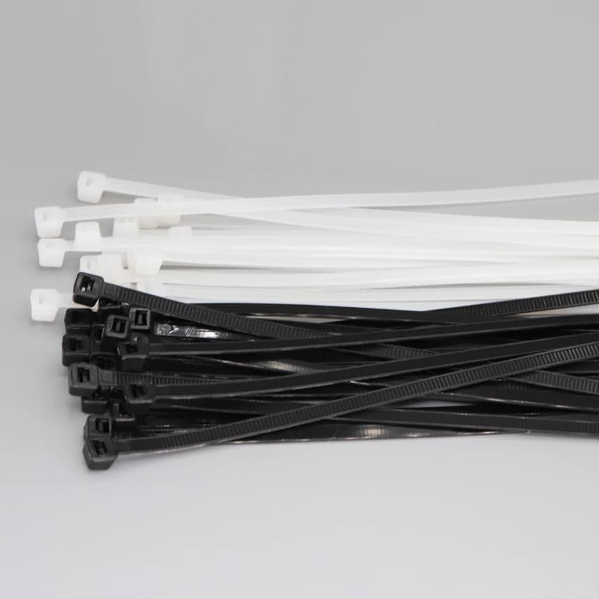 5*300/350/380/400/430/450/500mm 4.8mm Width Black White Self-Lock Nylon Plastic Strap Wrap Ziptie Fasten Zip Ties Cable Tie
