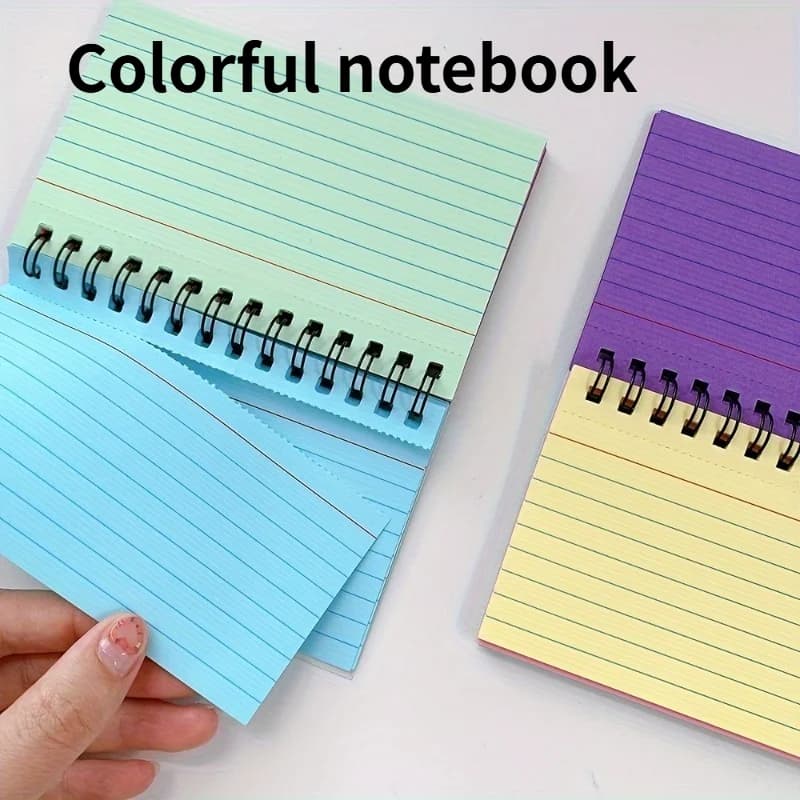 1pc Simple Portable Color Spiral Notebook | Student & Office Journal Notebook, 50 Sheets Per Book, Tearable Colored Memo Pad