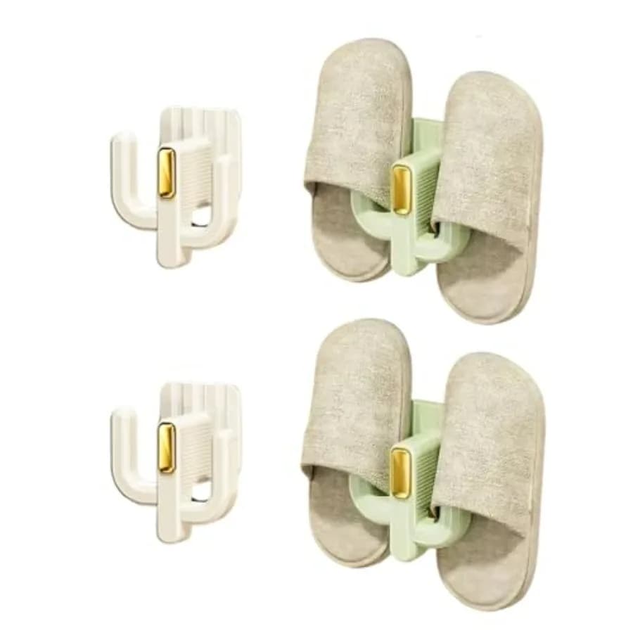 Set di 4 Portascarpe da Parete - Organizzatore Premium per Scarpe con Ganci Adesivi, Appendiabiti per Scarpe da Porta con Ganci