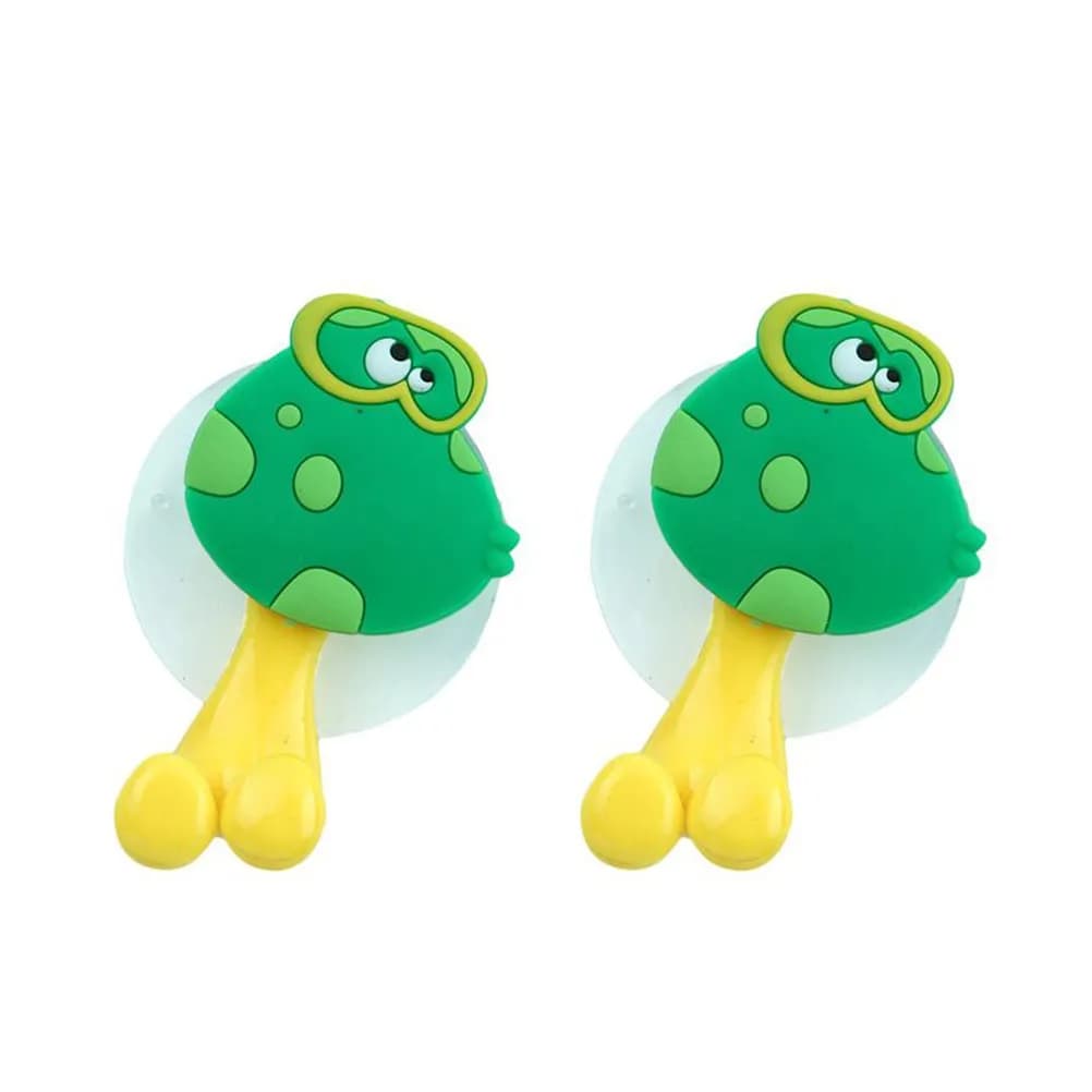 2 Pezzi Portaspazzolino da Bagno, Supporto per Spazzolini, Portaoggetti a Forma di Animale Cartone Animato per Accessori