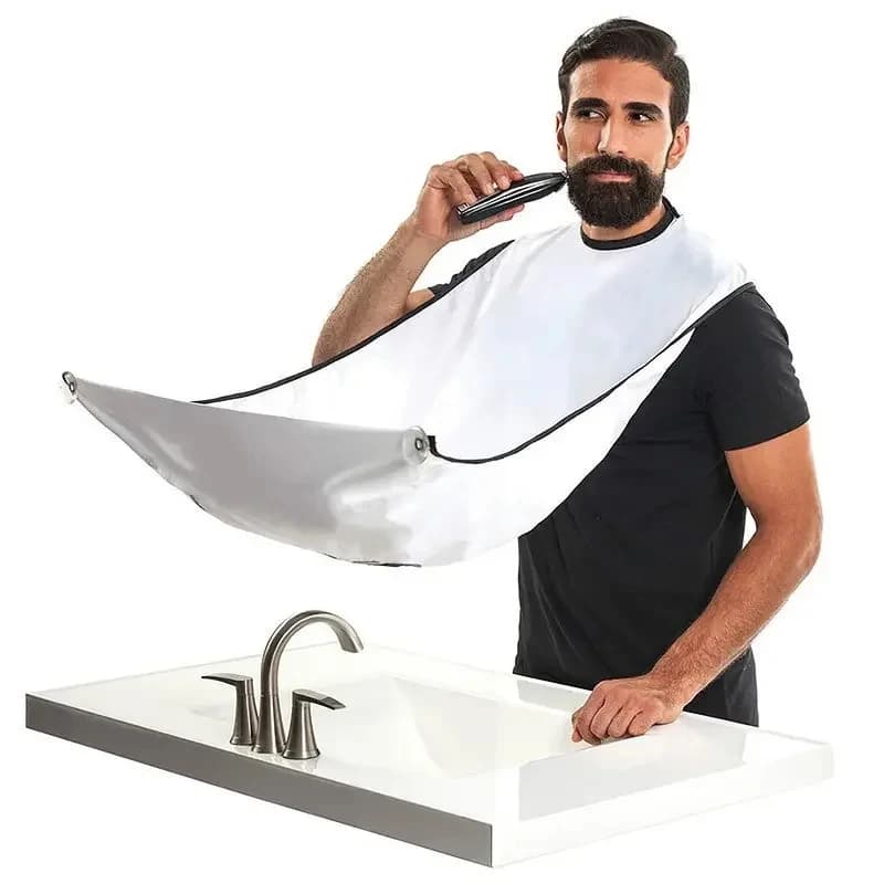1/2/3/4 pz Grembiule da barba da uomo, mantella raccogli barba, bavaglino per la cura del viso, per la rasatura e la pulizia dei peli, per adulti, per parrucchieri e uomini
