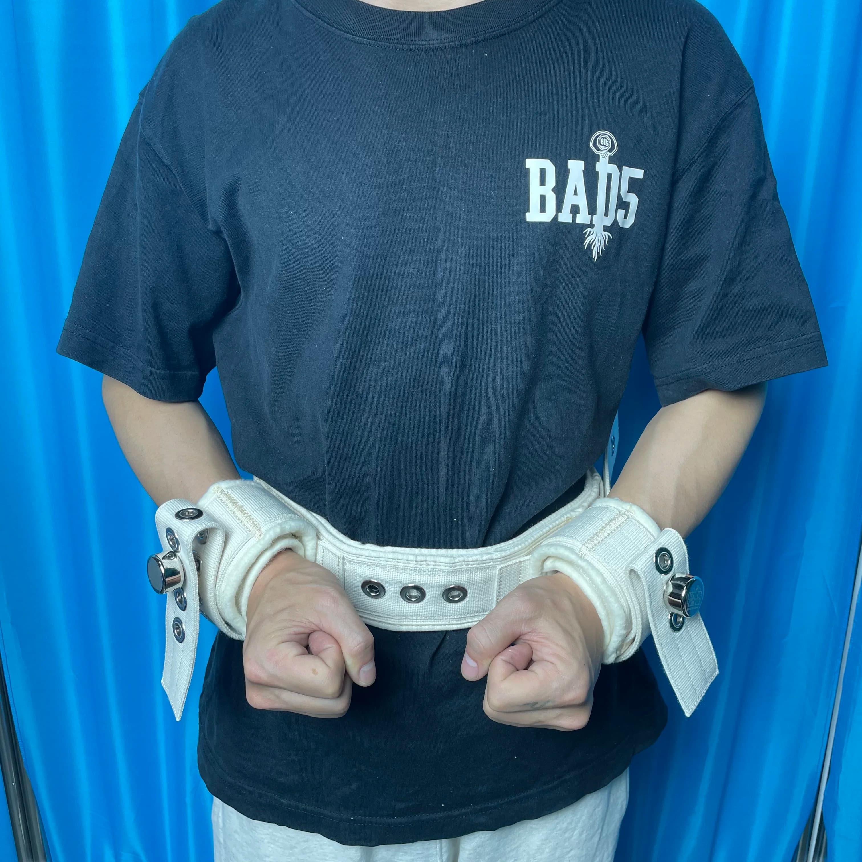Set di Contenimento Beige per Polso e Vita, Cintura Addominale con Manette Non Staccabili, Contenimento Antiaffollamento, Contenimento Psichiatrico