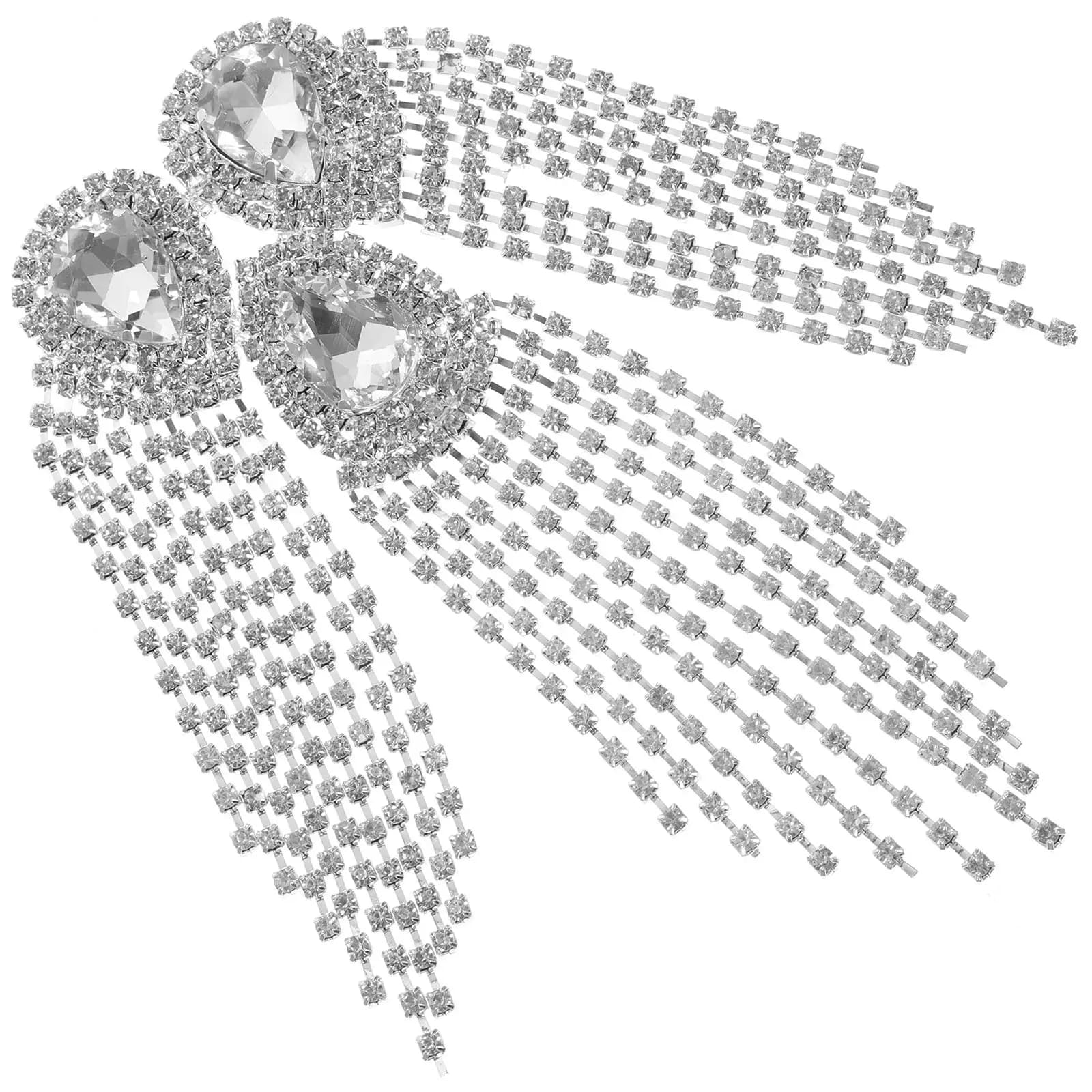Spilla Decorativa con Nappa e Cristalli in Lega, Ornamento per Abiti, Gonne, Scarpe, Borse, Patch per Capi d'Abbigliamento, Decorazioni Fai da Te per Cucito e Artigianato