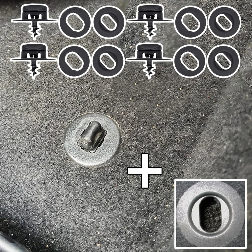 4Pc Bagagliaio di un'auto Tappetino Clip di supporto Grip Tappeto Morsetto di fissaggio Fibbia Gancio di fissaggio Fermo Parti resistenti Accessori universali
