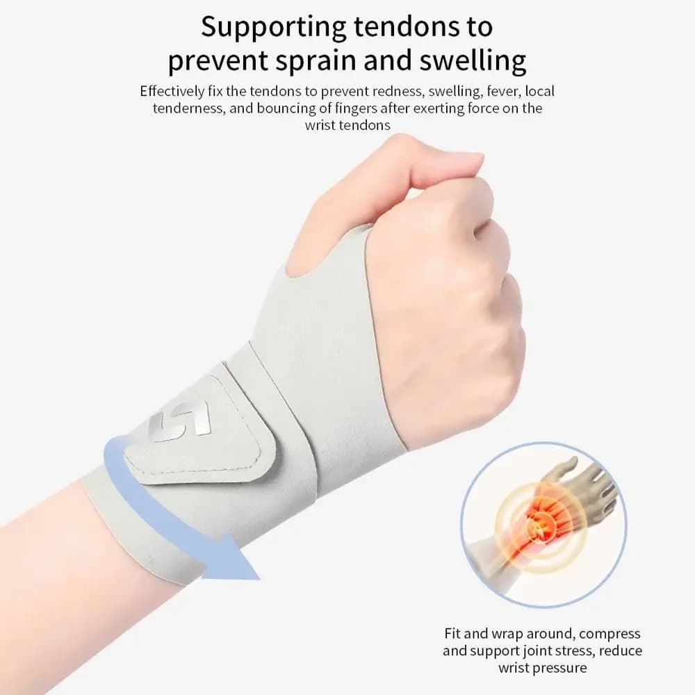 1 Pezzo Supporto per Polso Sportivo con Nastro Adesivo, Protezione per Tendiniti e Distorsioni, per Badminton e Basket, Ultra Sottile