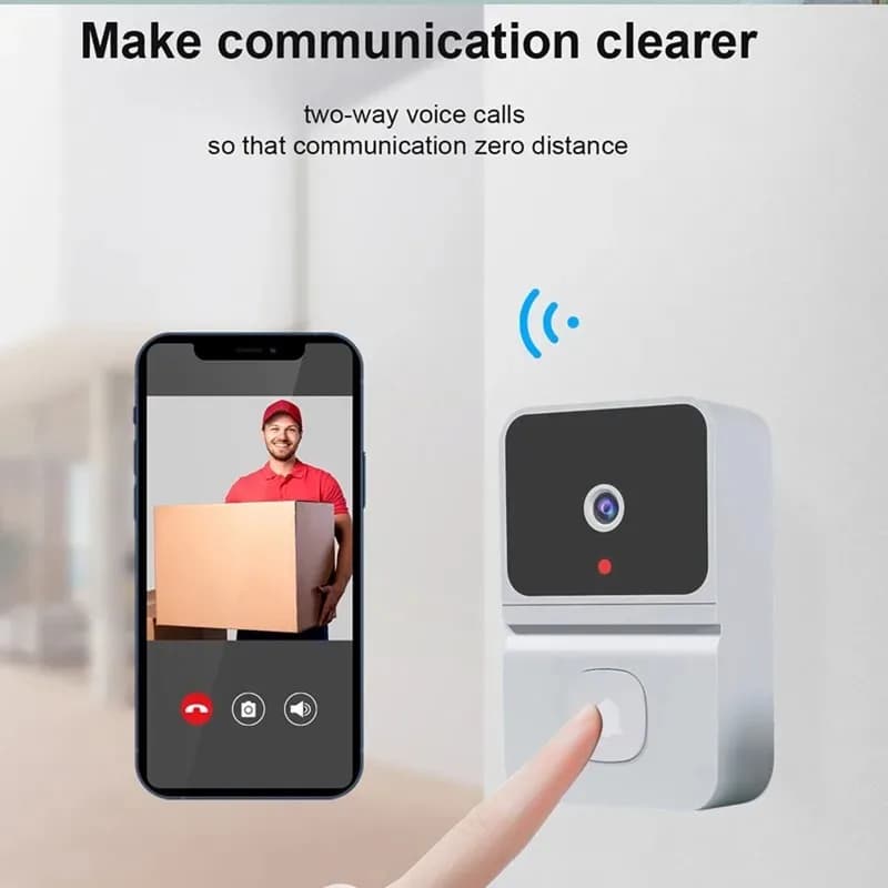 Campanello senza fili WiFi Telecamera HD esterna Campanello per porta di sicurezza Audio bidirezionale Videocitofono per visione notturna per campanello per monitor domestico