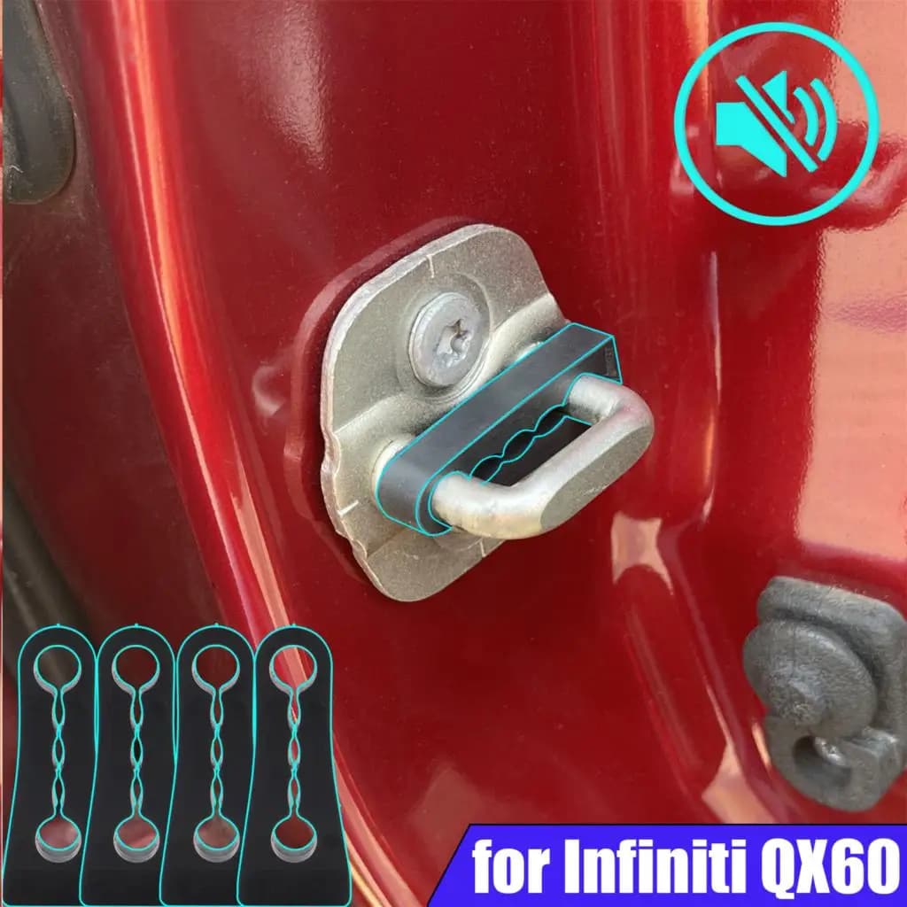 Serranda tampone serratura porta per Infiniti QX60 2013-2020 isolamento insonorizzato silenzioso sordi Creaking Noise Seal Stopper Deadener