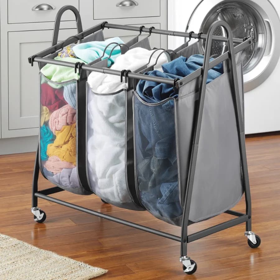 Arch Triple Bag Laundry Sorter - Gray - 17" x 33" x 34"