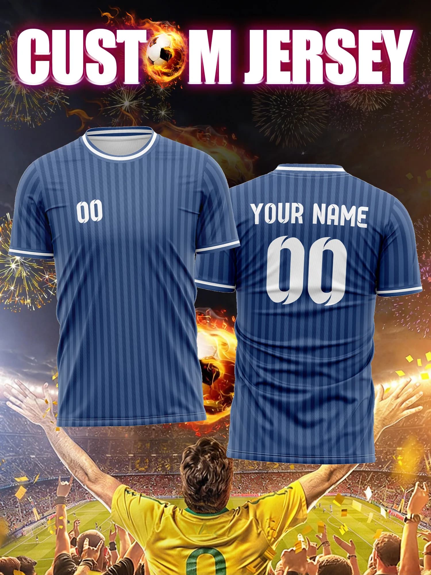 Maglia da Calcio Personalizzata con Immagine, Numero e Nome, Canotta da Allenamento, Attrezzatura Sportiva Senza Maniche